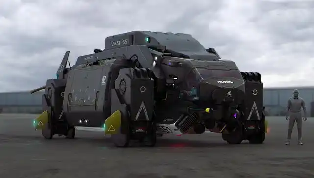 未来战场上会出现这样的武器吗?来看看这组概念性的军事武器插画