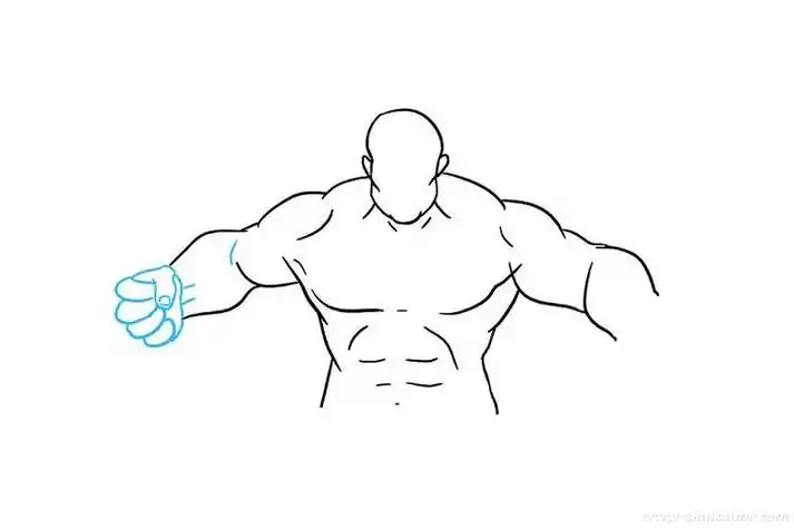 火柴人绿巨人简笔画