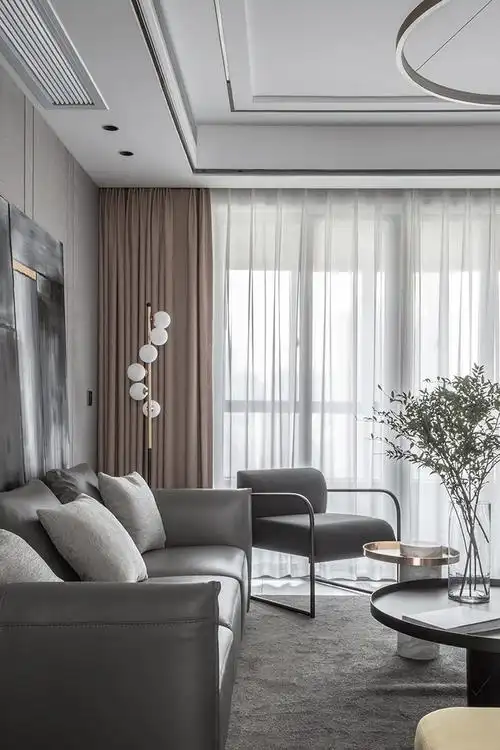 现代简约风格三居室客厅装修效果图