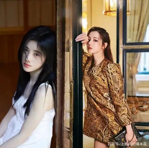 迪丽热巴,鞠婧祎合影,两位大美女好有cp感