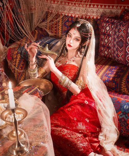 西域舞姬同款头饰茉莉公主沙丽头异域风情摄影写真发饰