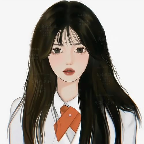 头像女 高清图 卡通动漫手绘 青春温柔美女 自动发货 头像收集社