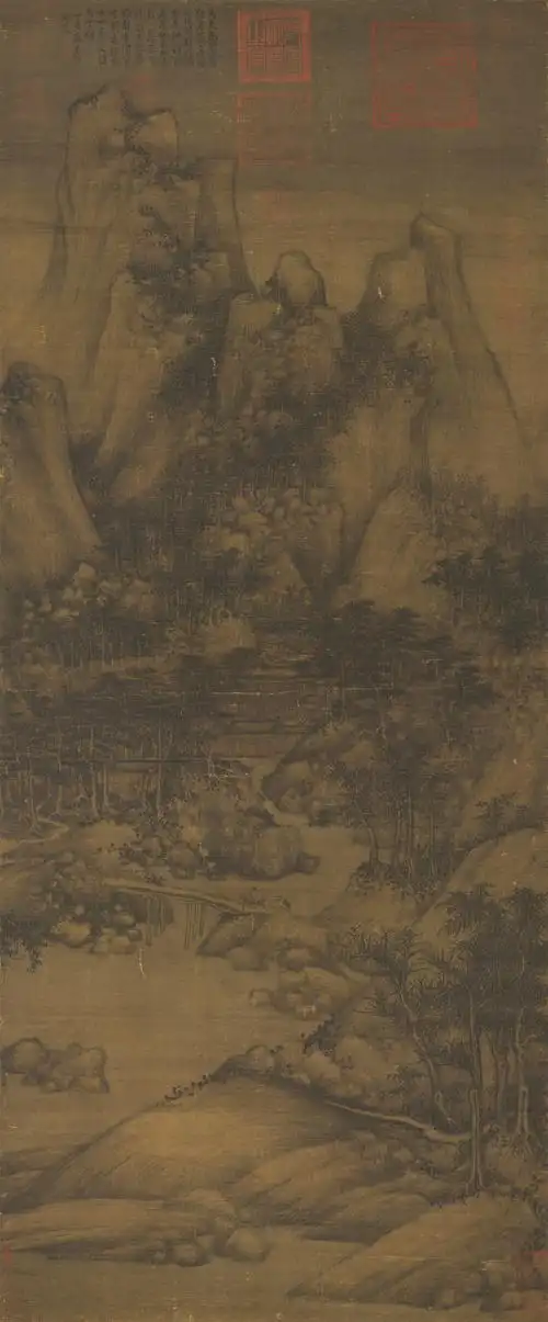 画卷欣赏  本集文稿   今天我为大家介绍一幅有故事的山水画,这幅画叫
