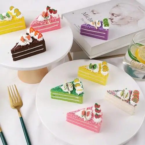 仿真甜品橱窗装饰三角形拍照道具蛋糕模型摆件摆件