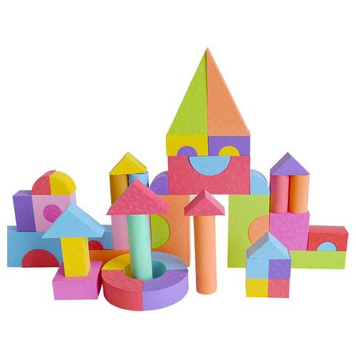 大块eva泡沫积木儿童婴幼儿玩具 幼儿园早教拼装拼搭软体积木大颗粒