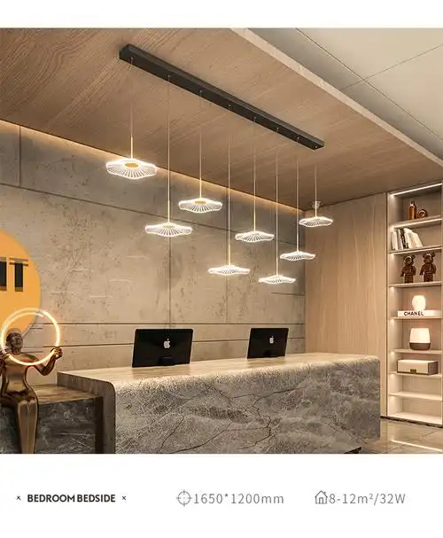 米家通用轻奢餐厅吊灯现代简约海鸥吧台吊灯艺术个性创意前台吊灯长条