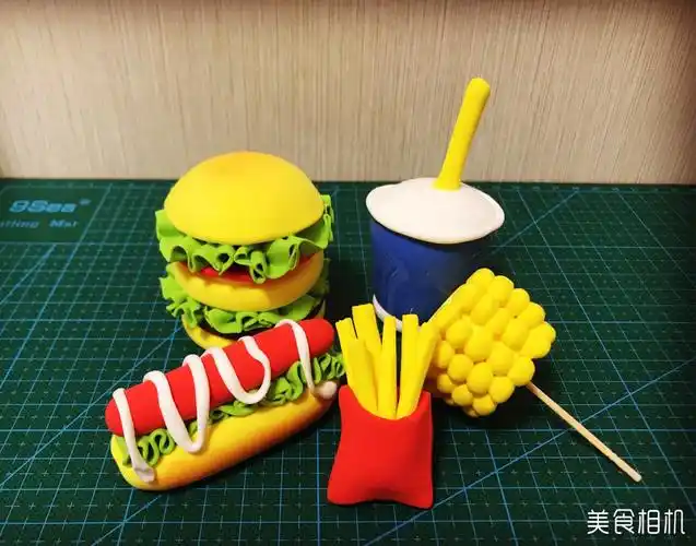 203尾号妈妈黏土手工(2)汉堡套餐