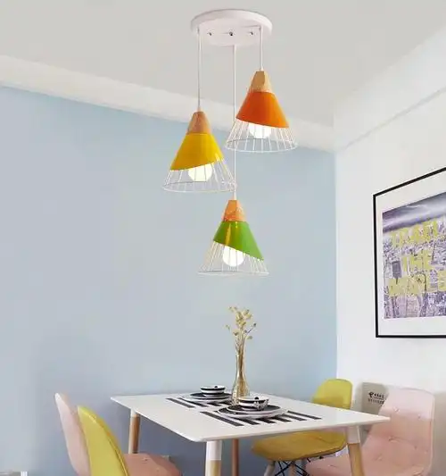 餐厅吊灯三头创意个性单头吧台小吊灯饭厅现代简约工业风餐吊灯具