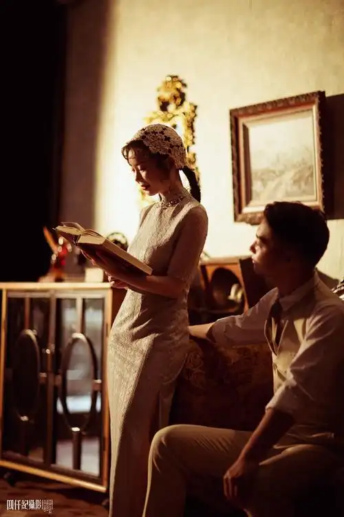 民国风婚纱照民国复古名媛的婚纱照书卷气满满经典又耐看