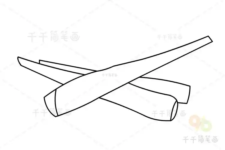茭白简笔画