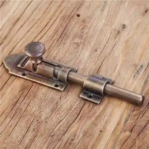 开云插销锁中式纯铜锁仿古木门扣防盗复古明装老式五金配件庭院大