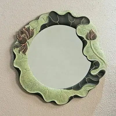 卫生间镜子浴室镜仿古中式图片