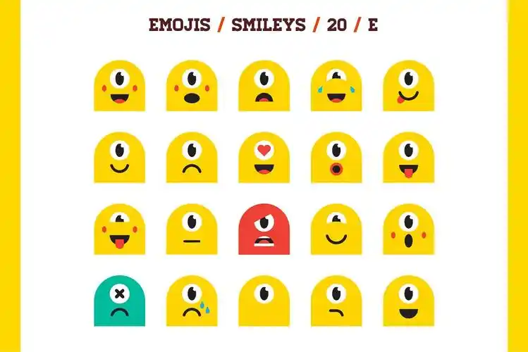 100个表情符号和笑脸合集emojismileybundlepackvol1