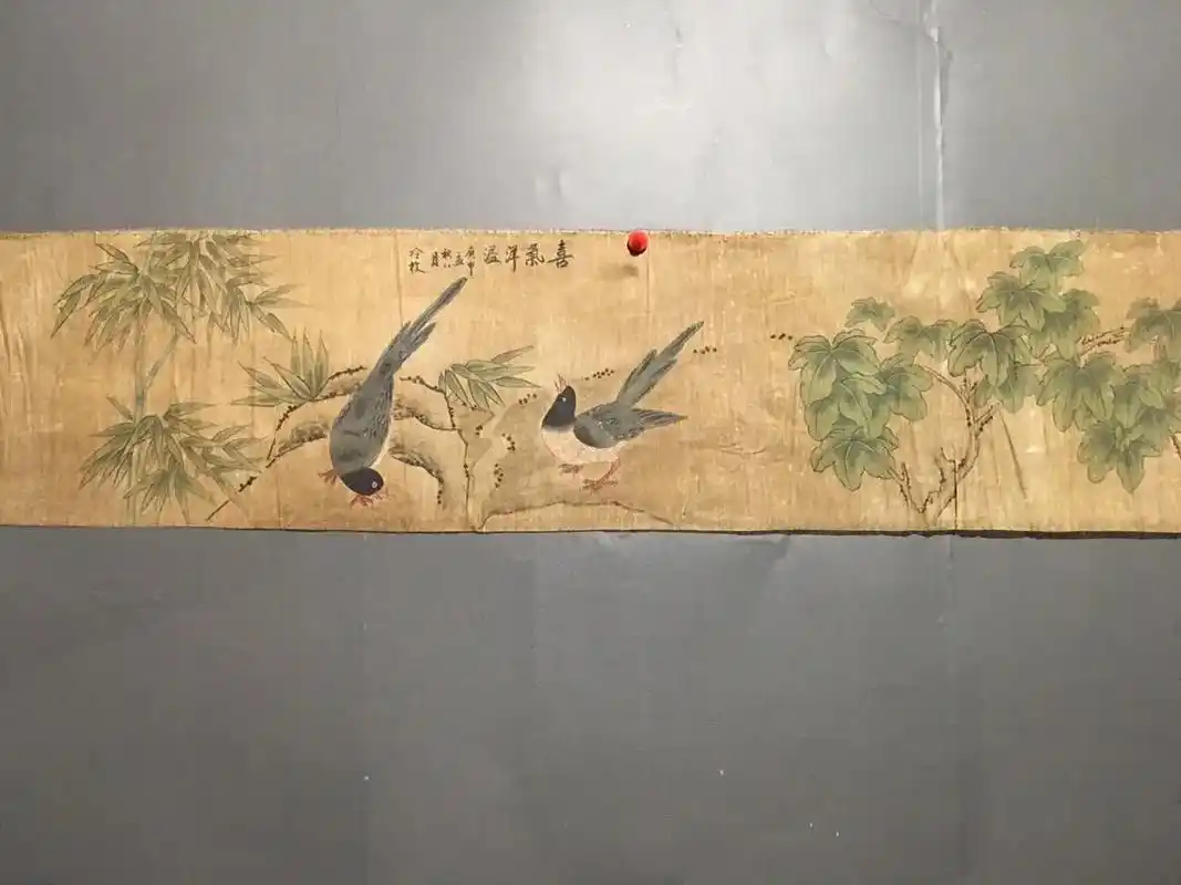 字画.收到一副字画,画家:冷枚 花鸟画  横幅绢布画片 纯手 - 抖音