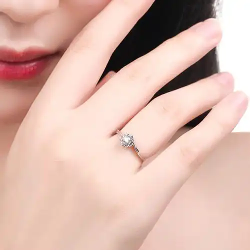 gzuan古钻珠宝映雪18k金车花片显钻钻石戒指女士结婚求婚戒指j1803