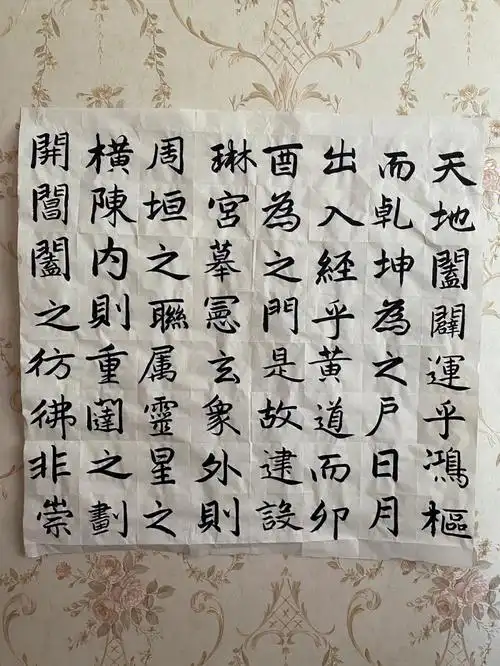 书法临帖赵孟頫三门记