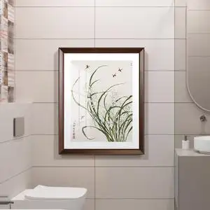 p的风铃草淘宝玄关入户刺绣装饰画客厅兰花贵人挂画