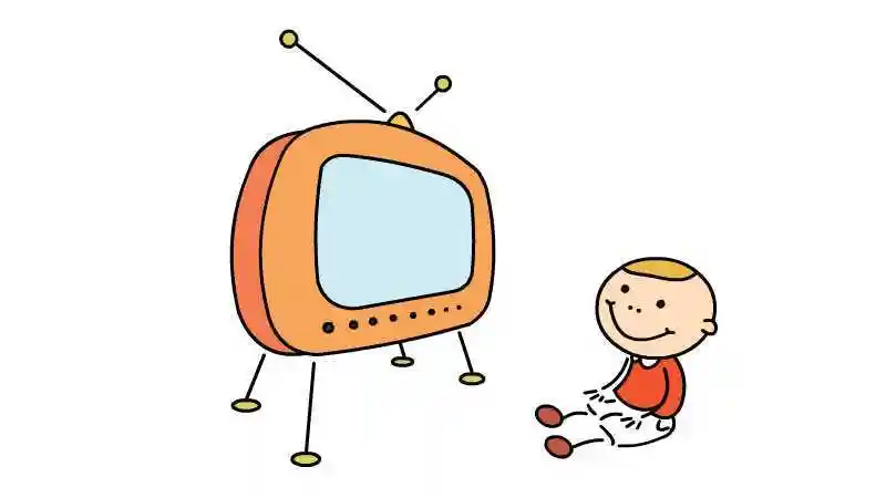 看电视简笔画看电视的画法