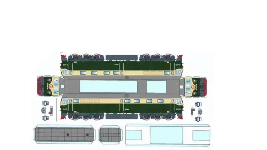 火车纸模型图纸(需要可以直接截图)