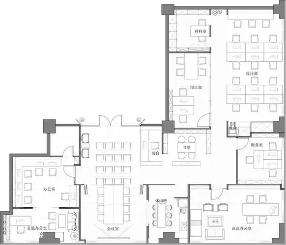 建筑公司办公室设计平面图