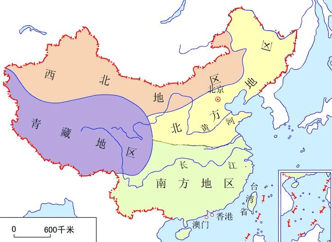 南京市上元中学八年级地理下册第五章四大地理区域的划分教案新版新