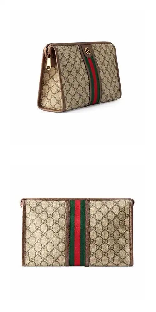 mgucci古驰男士ophidia系列gg洗漱包米色乌木色27217送男友预售