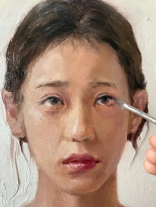 关注我～下周对五官进行详细94讲解～油画头像写生步骤:第一步:用