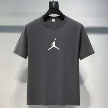 乔丹(qiaodan)【官方】夏季25纯棉短袖t恤男潮牌aj飞人t恤圆领半袖