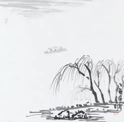 博宝·资讯 | 孟凡永国画山水作品赏析:简约构图中蕴含深奥的艺术理想