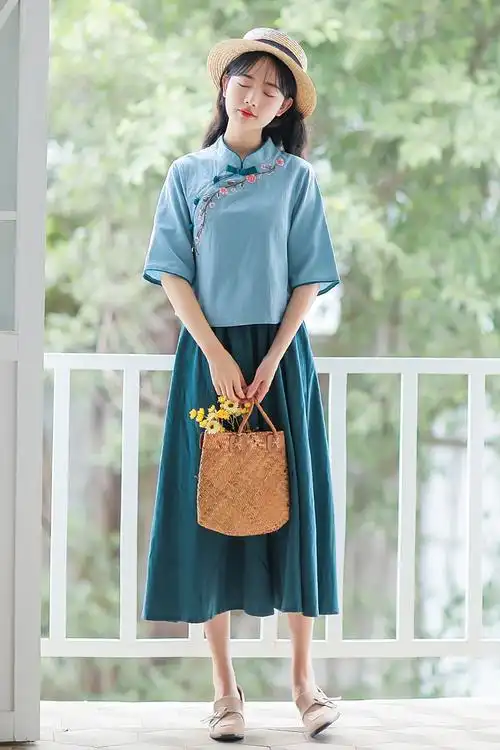 wy-t20878606新款民国风改良汉服唐装 tzw