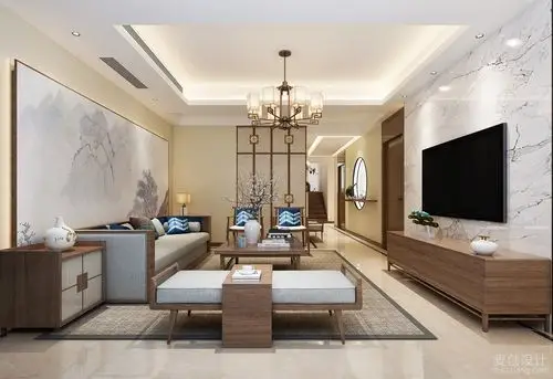 新中式风格复式房友秋设计师复式家装效果图大全