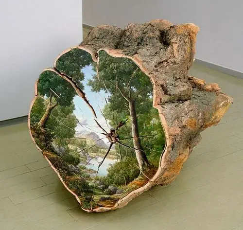 艺术作品她把没人要的树干捡回家时大家想说她疯了没想到几天后她让