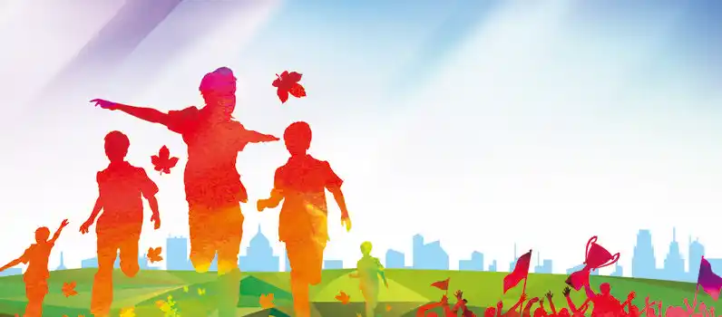 活力青春海报banner背景