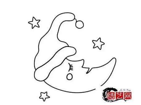 画步骤图图画月亮星星简笔画图片儿童画星星月亮图片怎样画星星简笔画