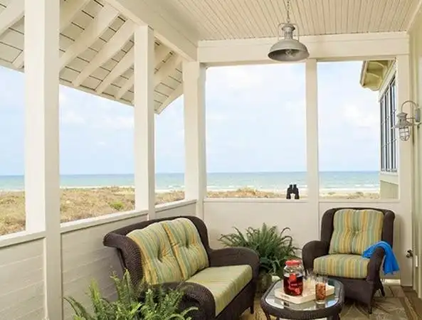 大型别墅内嵌式唯美欧式阳台装修效果图