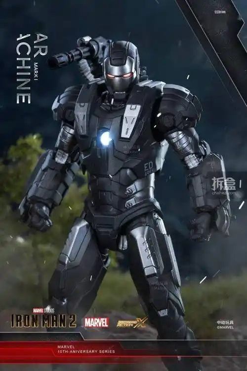 中动玩具钢铁侠2战争机器非发光版110漫威可动人偶