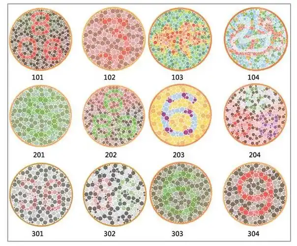 超全色盲色弱测试图(学车专用)