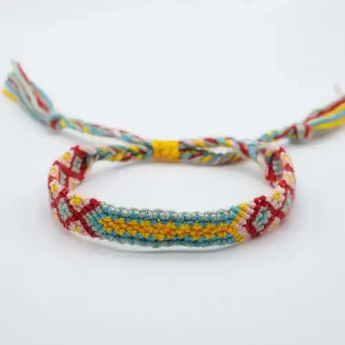 手工编织友谊手链friendship bracelet义乌跨境尼泊尔抽拉民族风