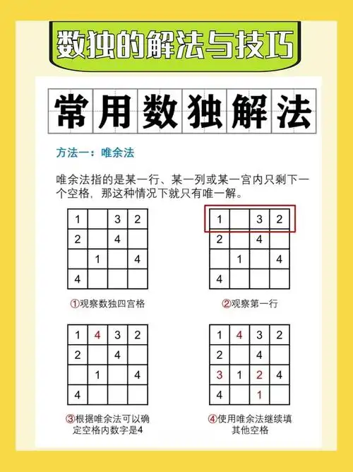 数独的解法与技巧  记得最初接触数独时,我对它充满了好奇.