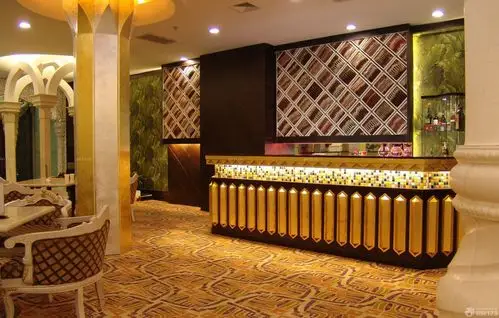 小型酒店室内吧台设计效果图