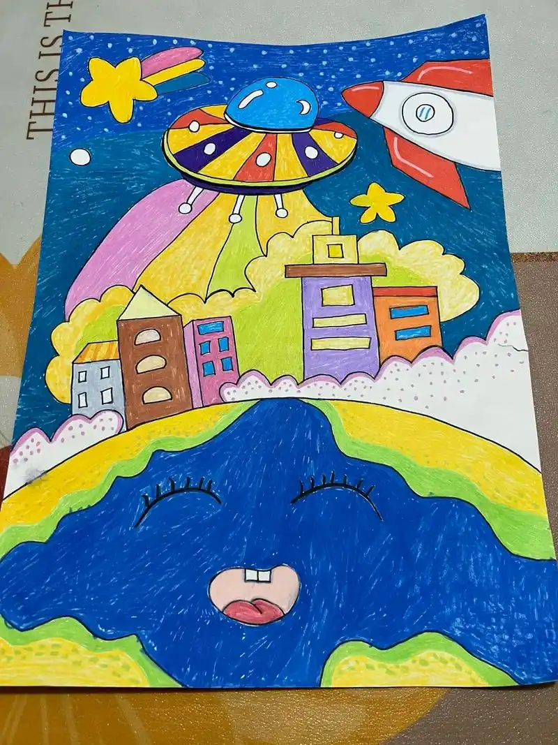 来交作业了,4k未来城市科幻画#成果展示#4k#主题画 - 抖音