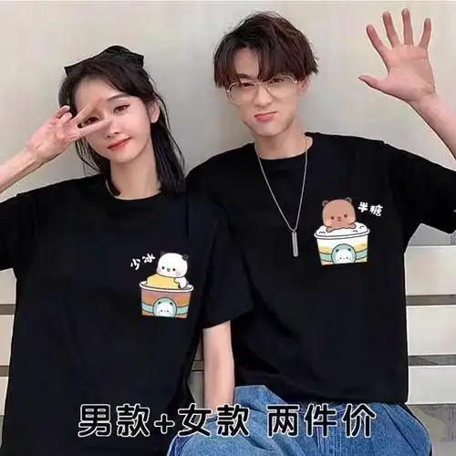 情侣款t恤短袖白色季韩版宽松夏季体恤学生新款男女装