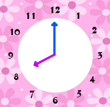 its eight oclock. 八点钟