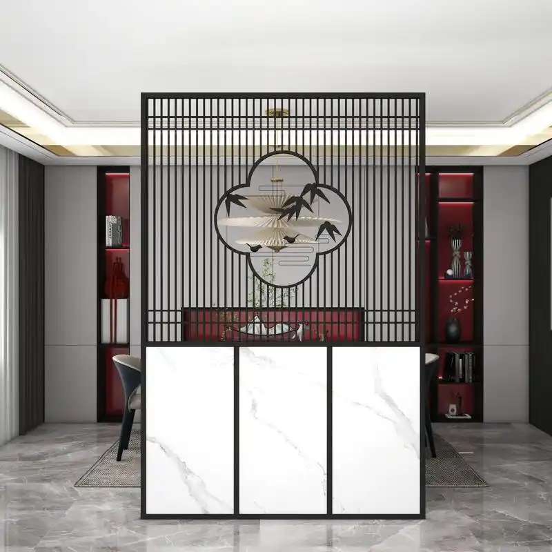 现代简约屏风隔断客厅入户进门玄关不锈钢1.