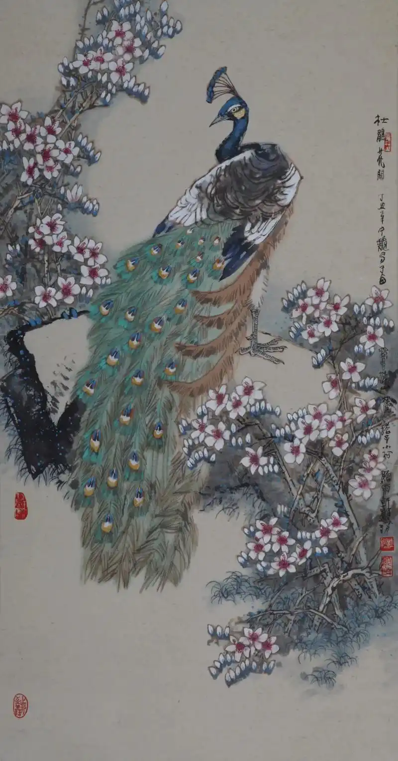 已故中国画大师,四川美术学院教授杜显清先生作品系列之花鸟画欣 - 抖