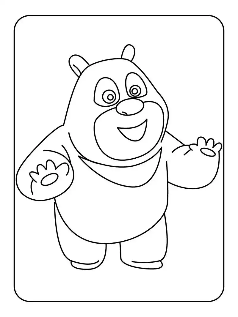 97熊出没 | 超萌涂色素材120张.