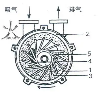 水环式真空泵的工作原理图