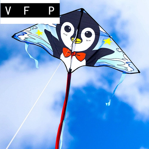 风筝卡通企鹅儿童微风易飞潍坊2021年新款长尾风筝