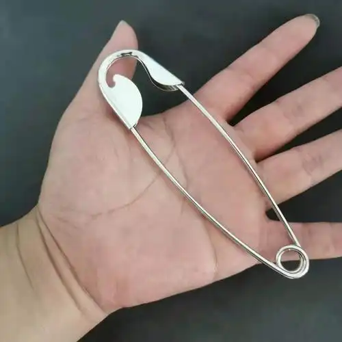 简约银亮色金属超大别针围巾披肩安全扣针胸针饰品配件