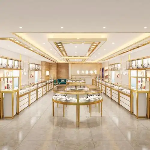 不锈钢珠宝展示柜透明玻璃饰品玉器展柜黄金翡翠钻石挂壁柜台